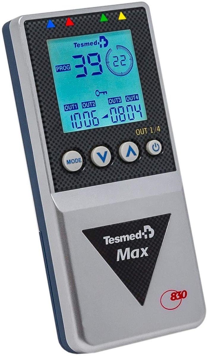 Tesmed Max 830 électrostimulateur musculaire professionnel avec 20 électrodes - 220 types de traitements - 99 programmes- abdominaux, ems, waims, massage tens - LUXING SPORT